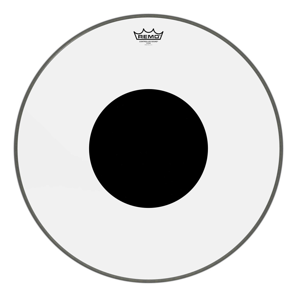 Remo controlled Sound clear Bass Drum Head with Black Dot - 22 Inch