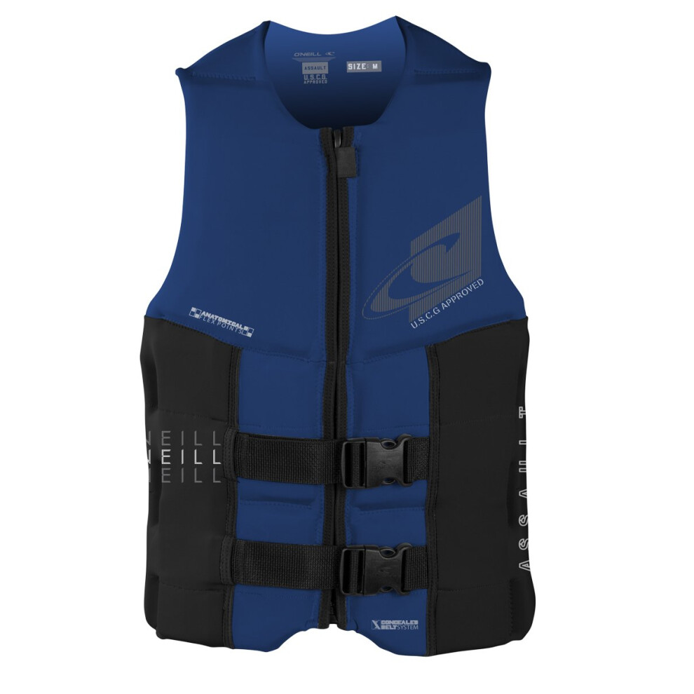 O'Neill Wetsuits Men's Assault USCG Life Vest  Pacific/Black  Large