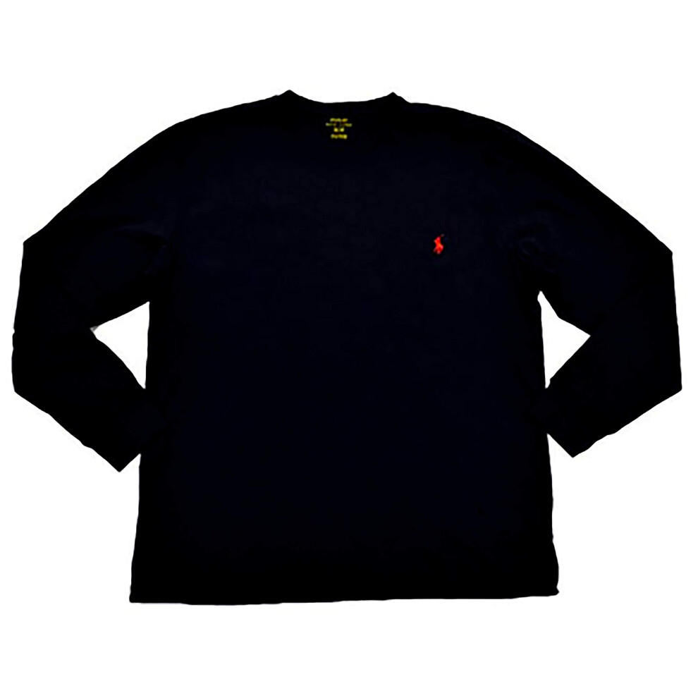 Polo Ralph Lauren Men's Crew Neck Long Sleeve Tee  Jet Black  Large