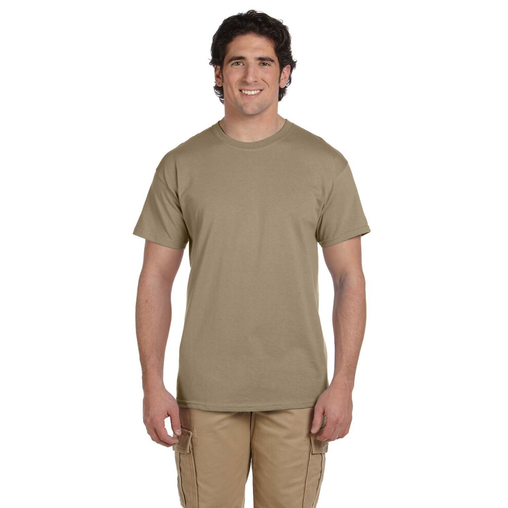 Fruit of the Loom 5 oz  100% Heavy cotton HD T-Shirt  Medium  Khaki