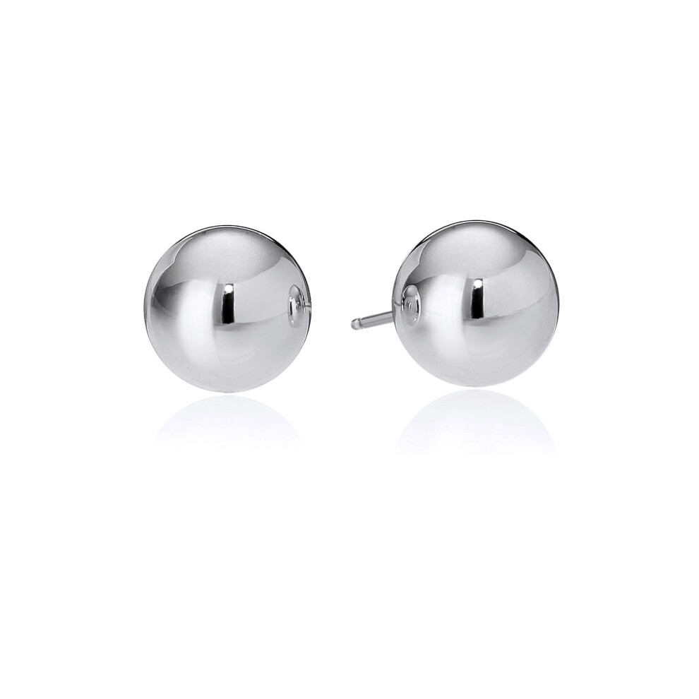 Amazon Essentials Sterling Silver Polished Ball Stud Earrings (6mm)