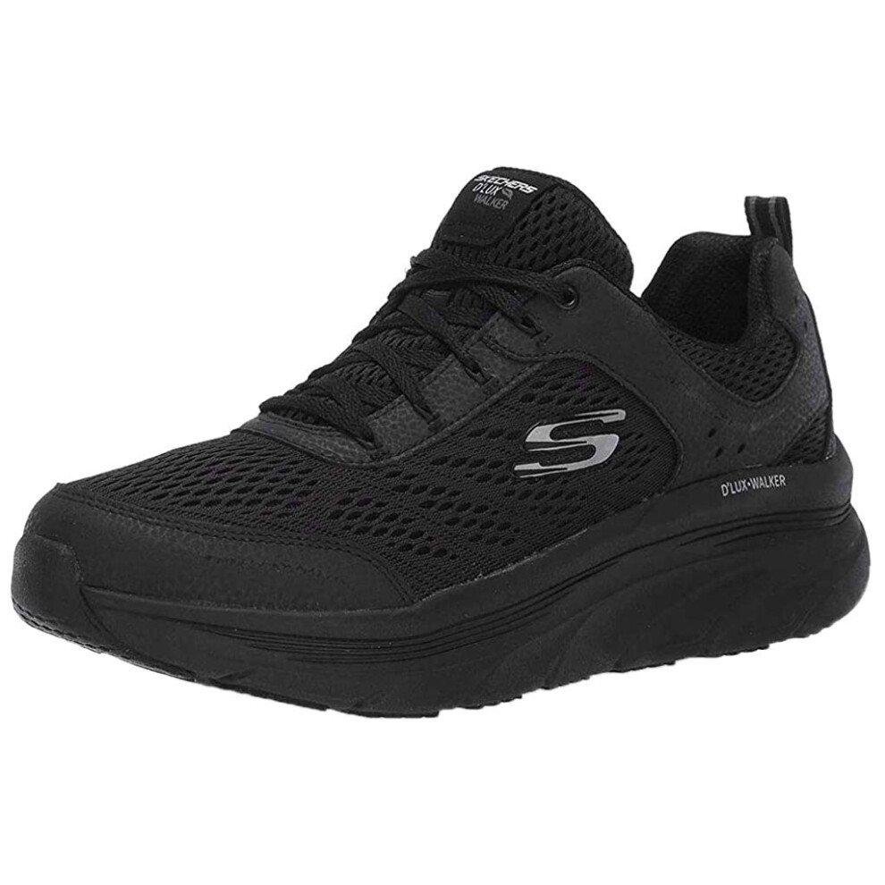 Skechers Womens DLUX Walker-Infinite Motion Sneaker  Black  85 M US