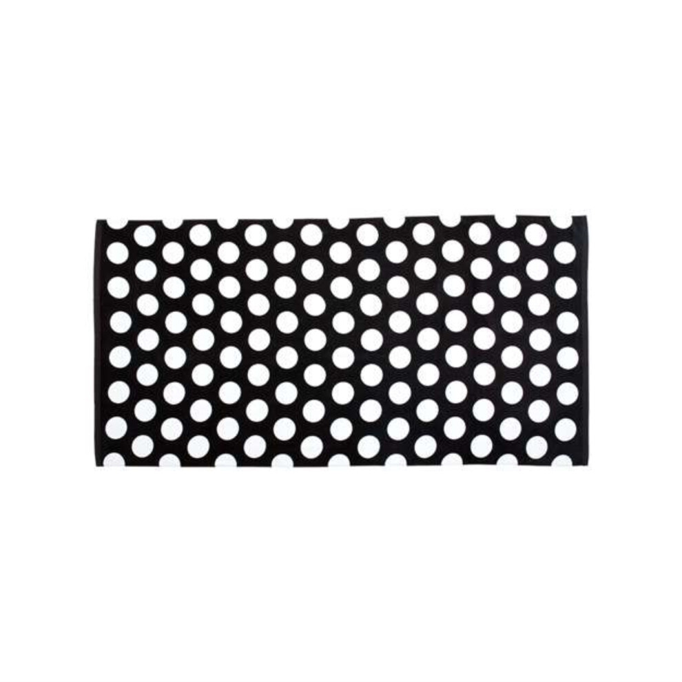Serviette de plage en velours     pois de Carmel Towel Company - Noir Taille unique