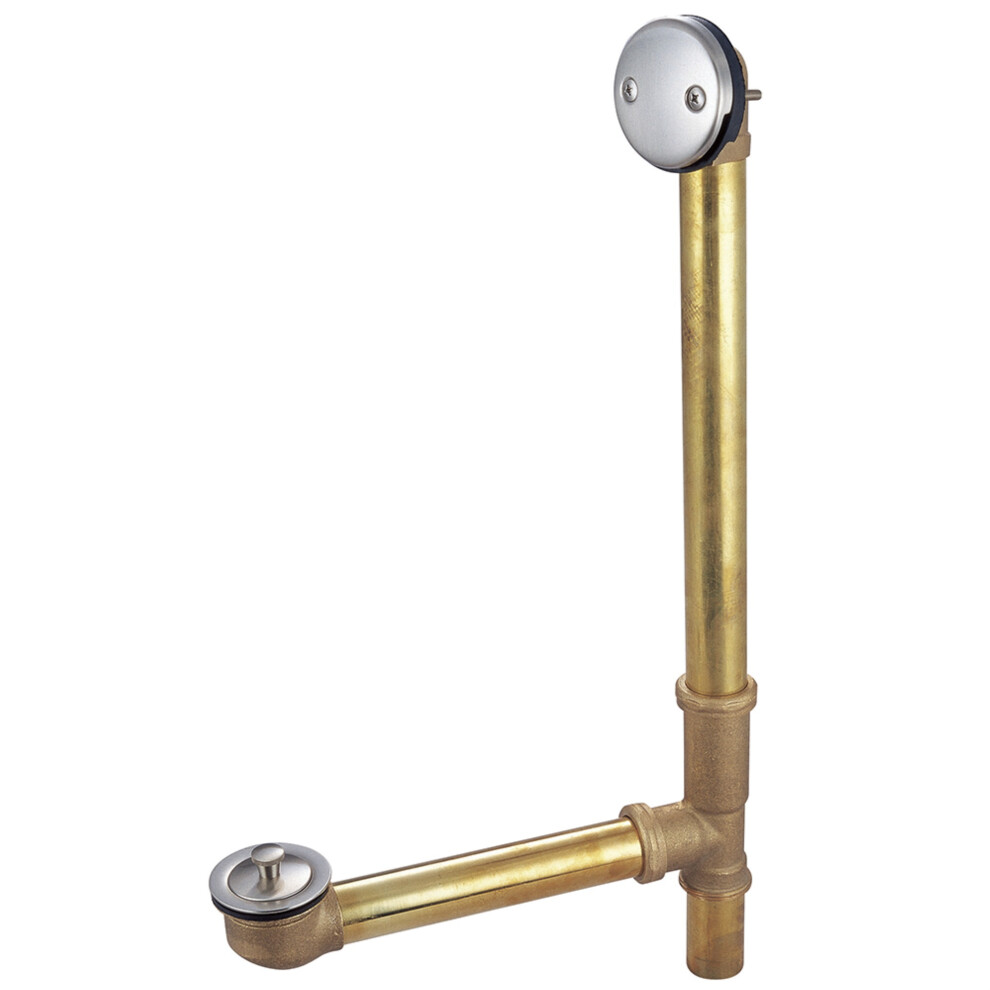 Kingston Brass Dll3168 Bath Tub Drain With Overflow Brushed Nickel 663370009020