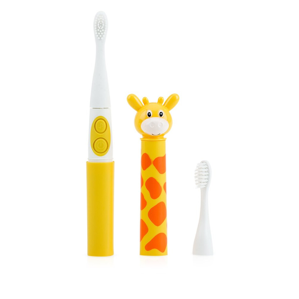 Nuby Electric Toothbrush with Animal Character  Giraffe  3 Piece Set