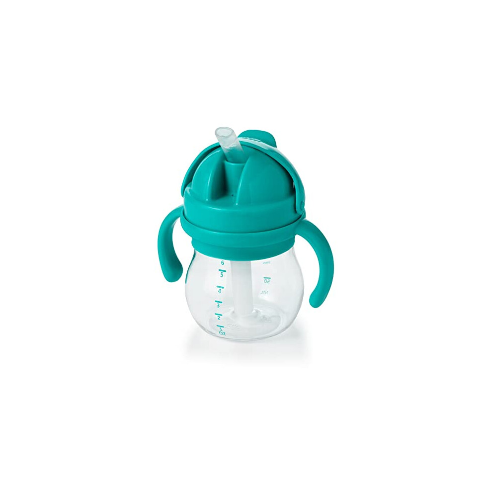 OXO Tot 6 Ounce Transitions Straw Cup with Removable Handles - Teal