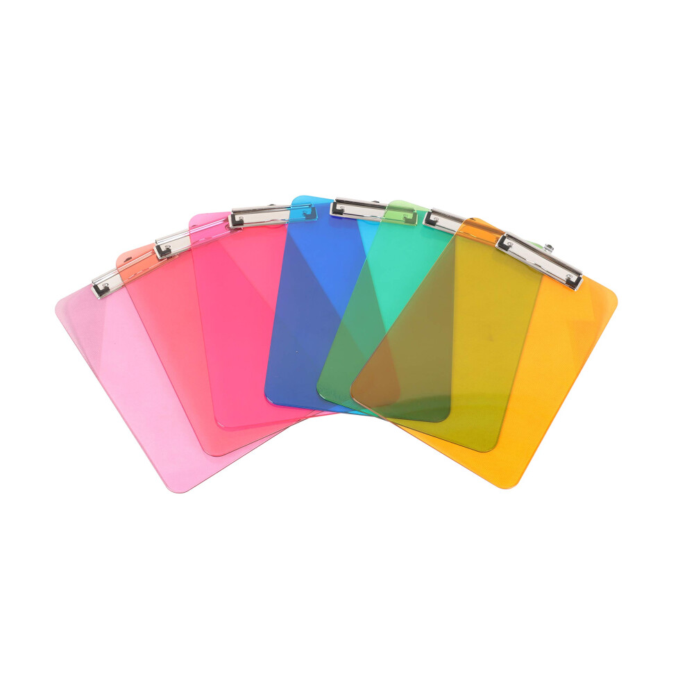 Amazon Basics Plastic clipboards  Pack of 6  Letter  Assorted color