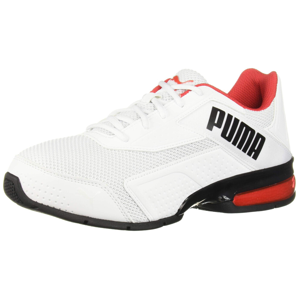 PUMA mens Leadcat Sneaker  Puma White-high Risk Red-puma Black  8 US