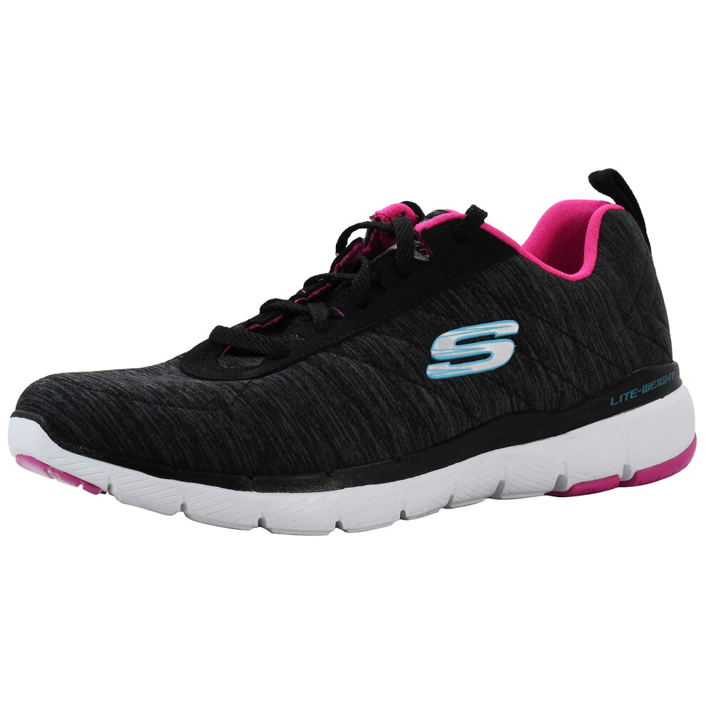 Skechers Women's Flex Appeal 3.0-Insiders Black/Multi Sneaker 6 W US