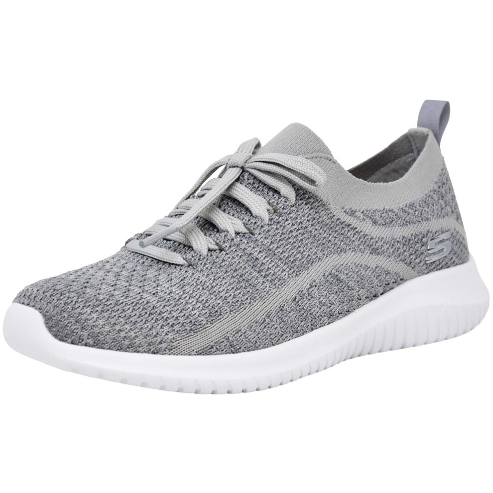 Skechers Women's Ultra Flex Statements Sneaker  Light Grey  8.5 W US