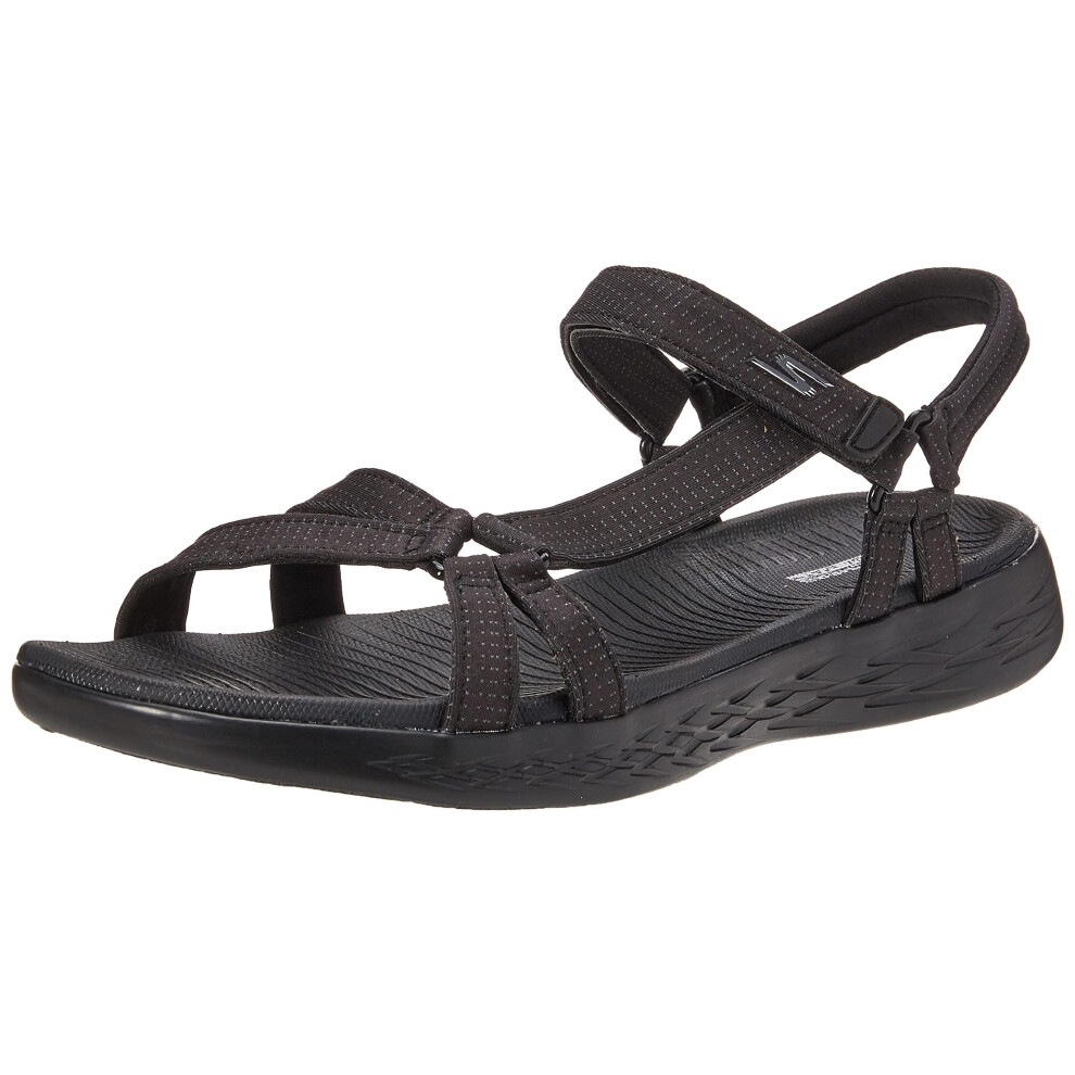 Skechers womens On-the-go 600 - Brilliancy Sport Sandal  Black  8 US