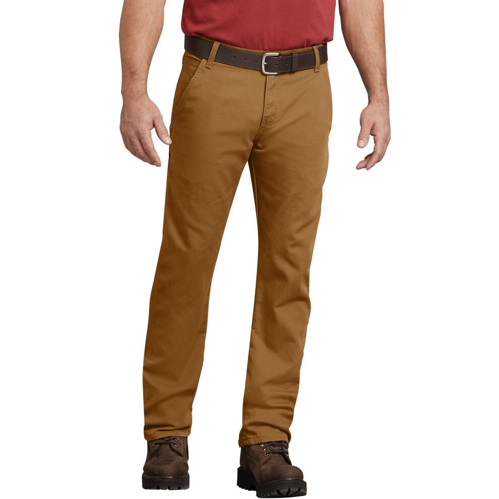 Dickies Mens Tough Max carpenter Pant  Stonewashed Brown Duck  44 32