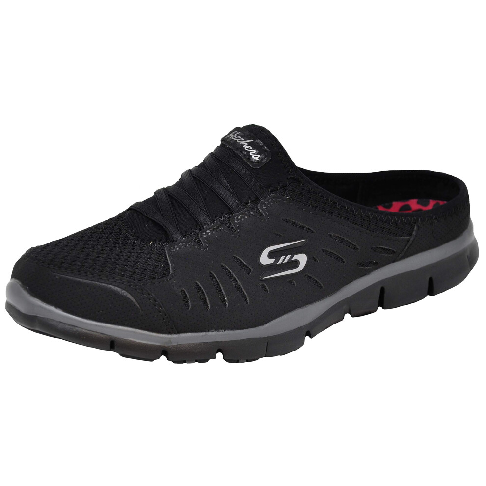 Skechers Sport Womens No Limits Slip-On Mule Sneaker  Black  75 Wide