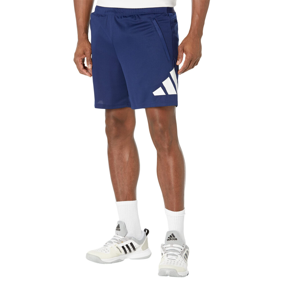 adidas Men's Essentials Logo Training Shorts  Dark Blue/White  Large