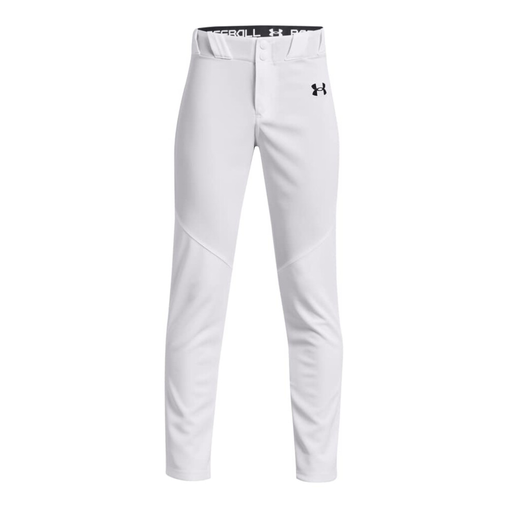 Under Armour boys Utility Baseball Pants  (100) White Black  X-Small