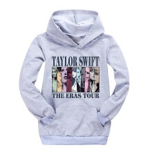 (Gray, 9-10 years) Pop Taylor Swift The Eras Tour Printed Hoodie Kids Girls Boys Hoodie Casual Pullover Tops Christmas Gifts