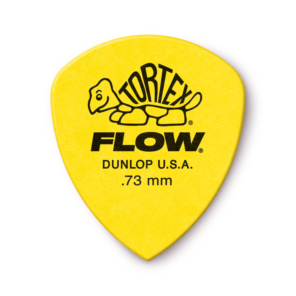 Jim Dunlop Tortex Flow Standard .73mm Guitar Picks (558R.73)  Yellow