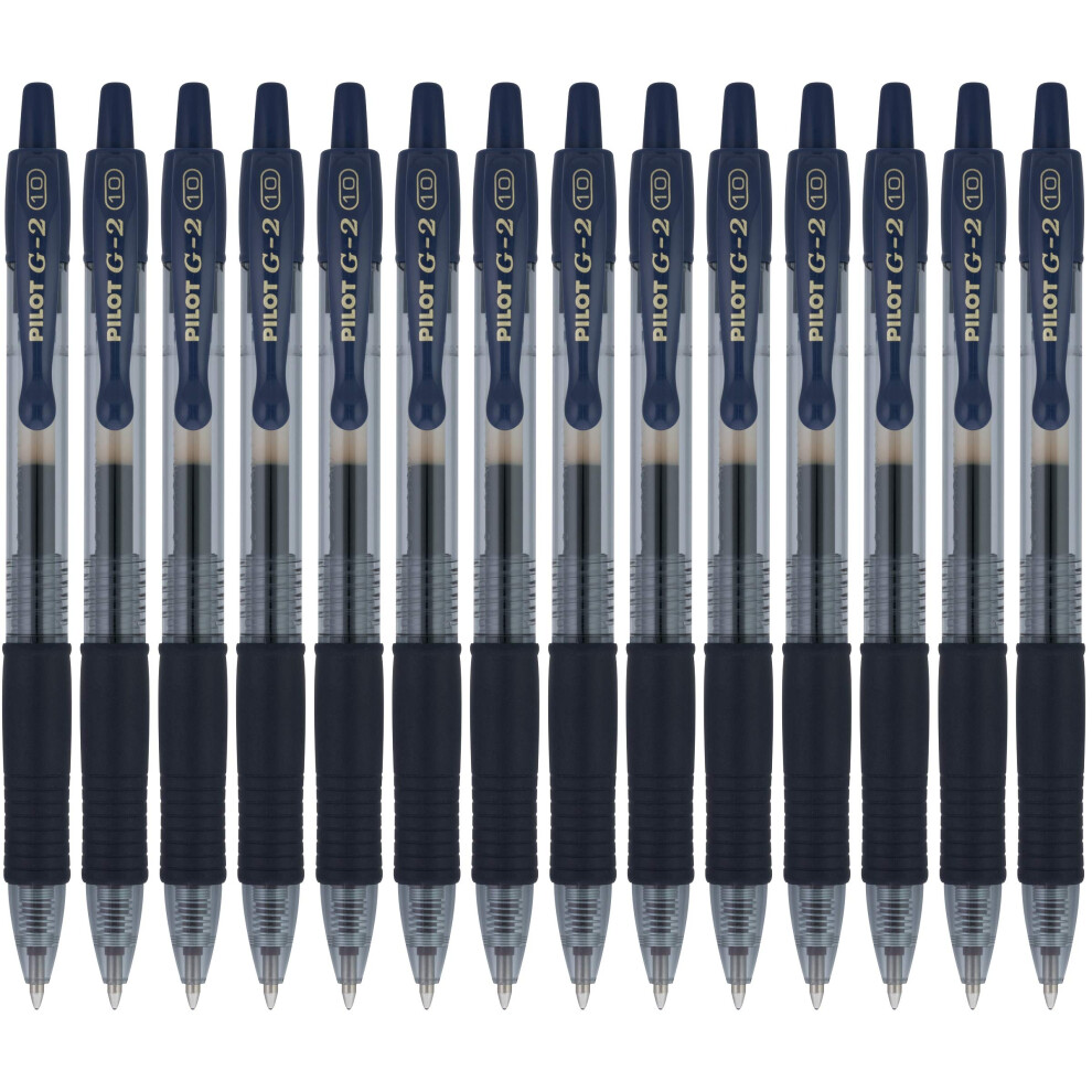 Pilot  G2 Premium Gel Roller Pens  Bold Point 1 mm  Pack of 14  Navy