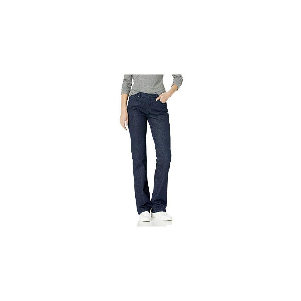 Amazon Essentials Women's Mid-Rise Slim Bootcut Jean  Rinsed  0 Long