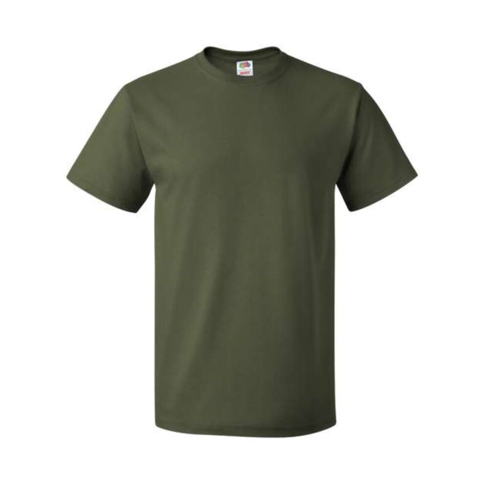 Fruit of the Loom HD Cotton Short Sleeve T-Shirt - Military Green  M