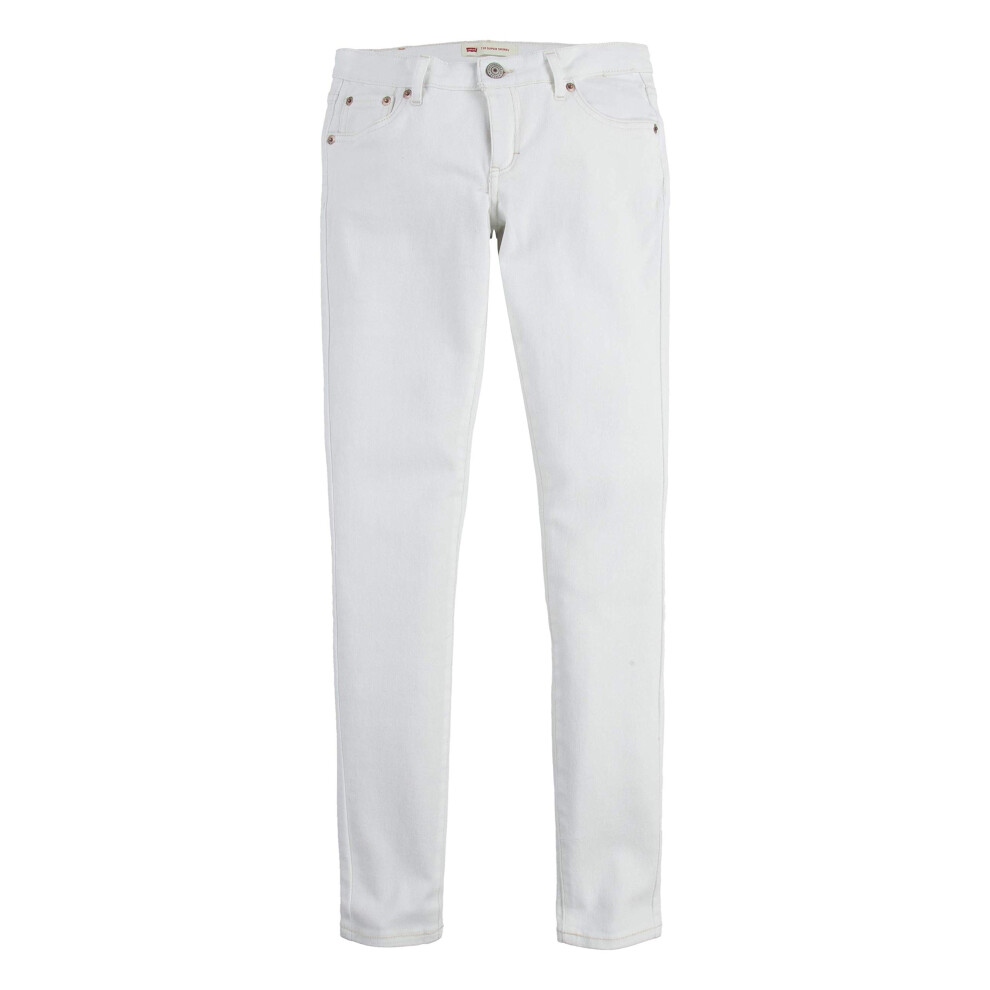 Levi's Big Girls' 710 Super Skinny Fit Classic Jeans  Solid White  7