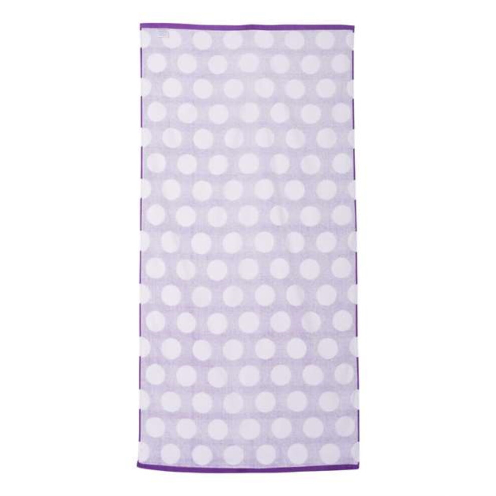 Serviette de plage en velours     pois de Carmel Towel Company - Violet Taille unique