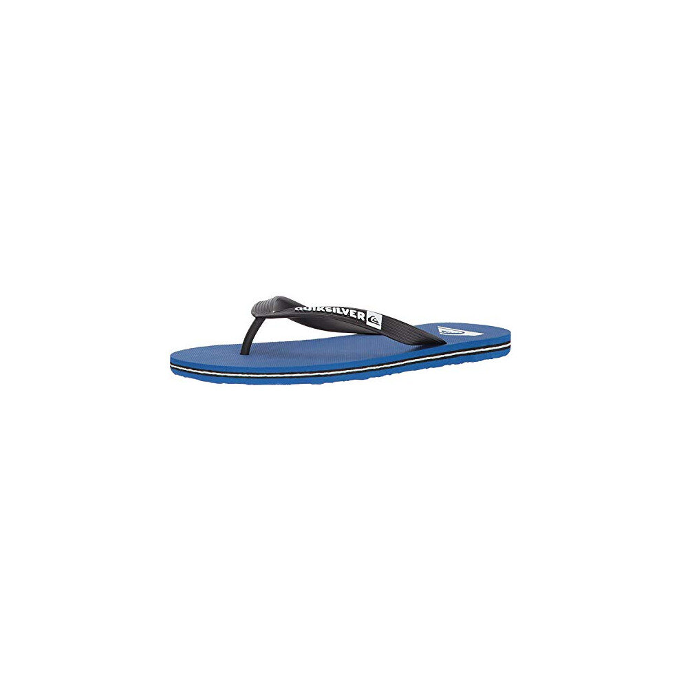 Quiksilver Mens Molokai 3 Point Flip Flop Sandal  BlackBlueBlack  10