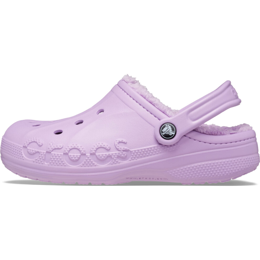 crocs Unisex Baya Lined clog  Fuzzy Slippers  OrchidOrchid  9 US Men