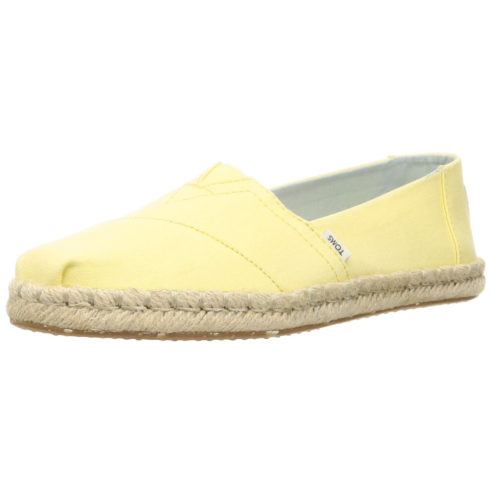 TOMS Women's Alpargata Plant Dyed Canvas Slip-On Yellow Canvas 6.5 M