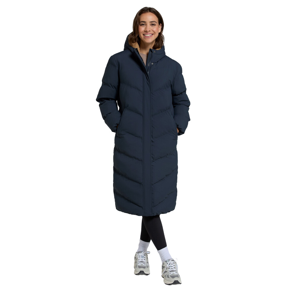 (14 UK, Navy) Animal Womens/Ladies Cocoon Borg Lined Padded Jacket