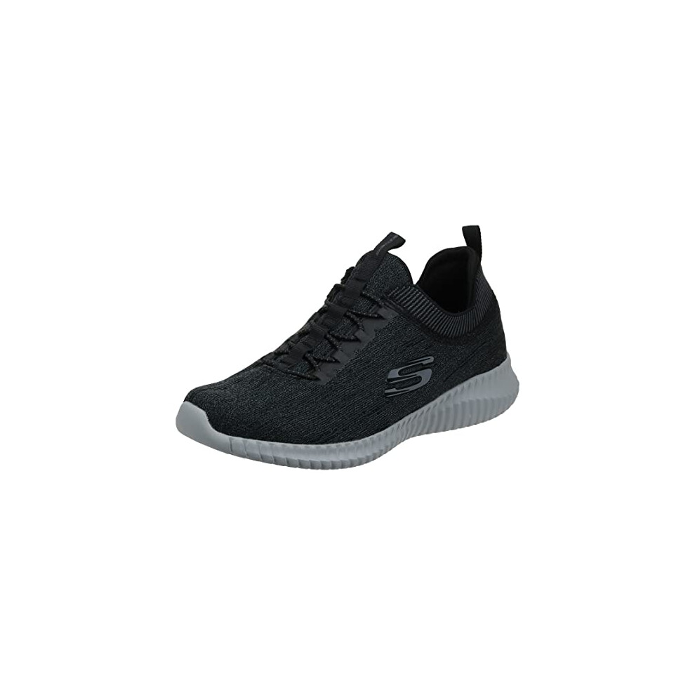 Skechers mens Elite Flex - Hartnell Fashion Sneaker  Black/Grey  8 US