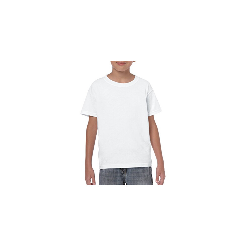 gildan Youth Heavy cotton T-Shirt  Style g5000B  2-Pack  White  Small