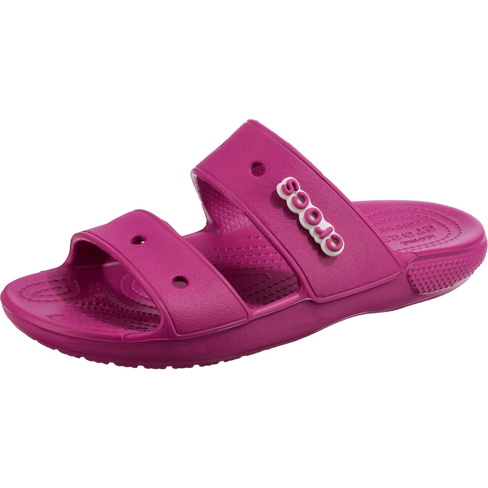 crocs Unisex Mens and Womens classic Sandal Slide  Fuchsia Fun  15 US