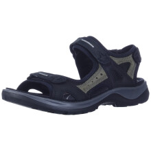 ECCO Women's Yucatan Sport Sandal Black/Mole/Black Oil Nubuck 8-8.5