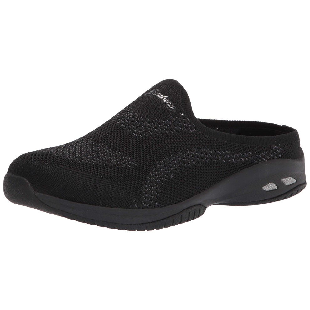 Skechers womens Commute Time - in Knit to Win Clog  Black/Black  6 US