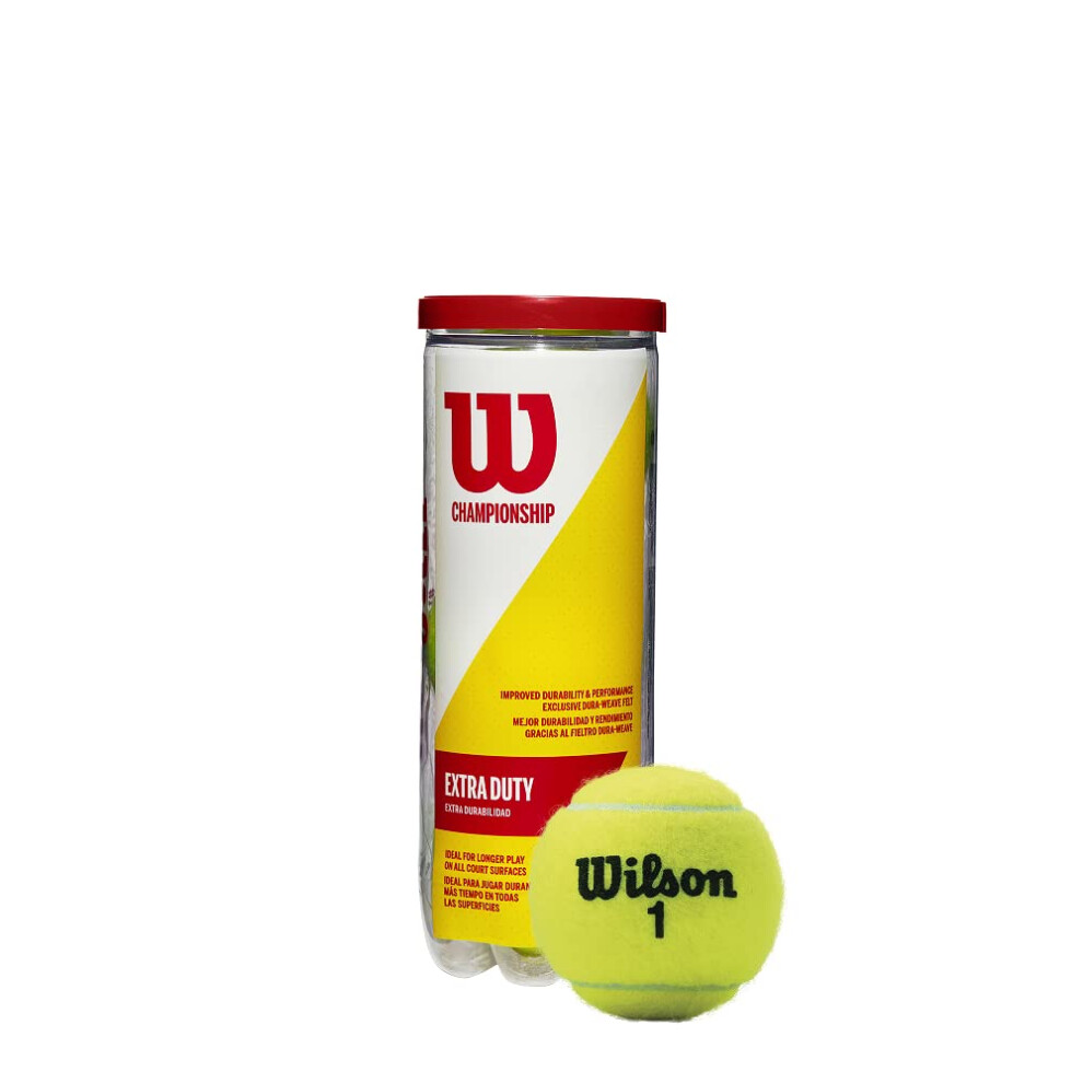 WILSON championship Tennis Balls - Extra Duty  24 can case (72 Balls)