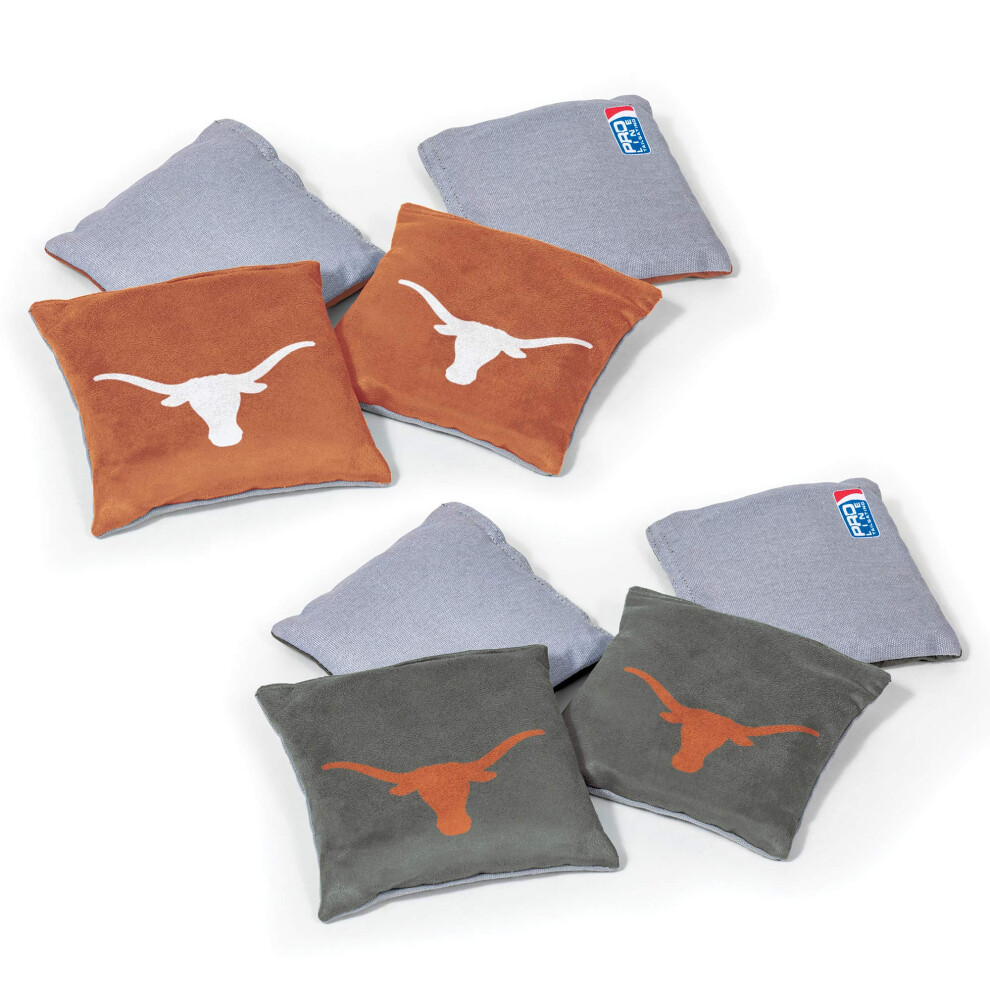 Wild Sports NCAA Texas Longhorns 8pk Dual Sided Bean Bags  Team Color