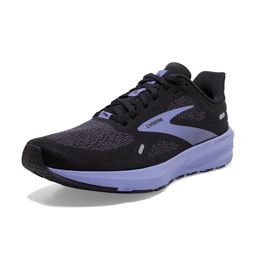 Brooks Women?s Launch 9 Neutral Running Shoe - Black/Ebony/Purple - 9