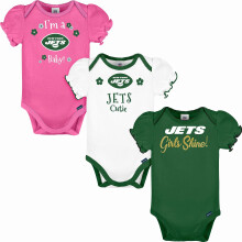 Gerber NFL baby piger 3 Pack Kort?rmet Bodysuit Team Farve 18 m?neder US