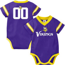 Body in maglia della squadra NFL Minnesota Vikings viola/oro Minnesota Vikings 3-6 mesi
