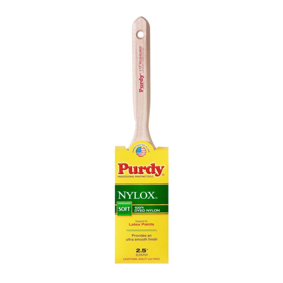 Purdy 144100225 Nylox Series Elasco Flat Trim Paint Brush  2-1/2 inch