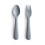 mushie Flatware Fork and Spoon Set for Kids | Made in Denmark (Cloud) 2