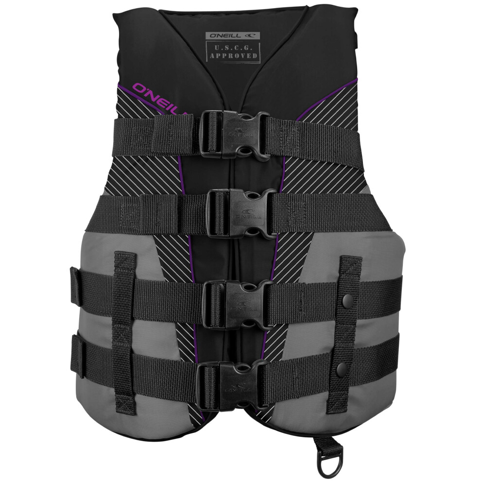 O'Neill Women's SuperLite USCG Life Vest Black/Smoke/Black/UV X-Large