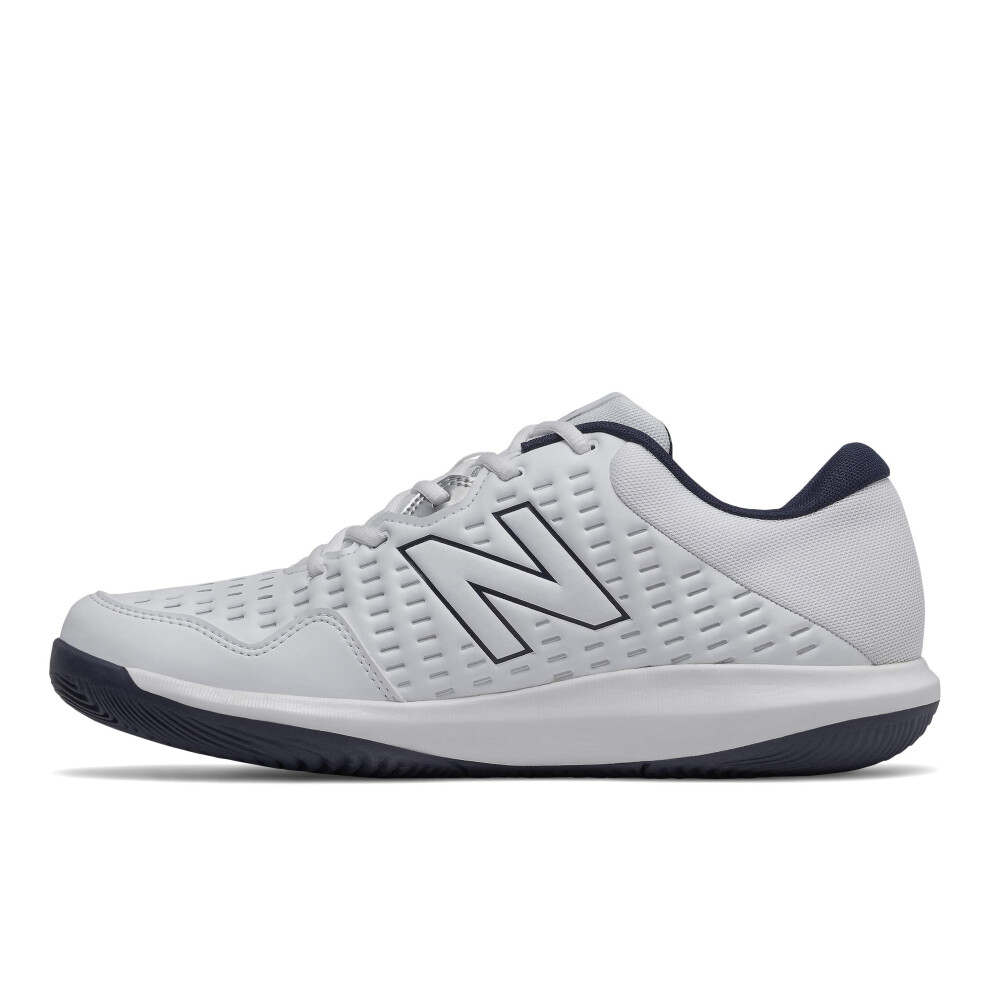 New Balance Mens 696 V4 Hard court Tennis Shoe  WhitePigment  5 XW US