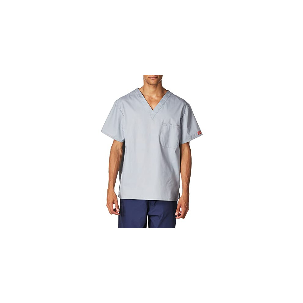 Dickies mens Signature V-neck Medical Scrubs Shirt  grey  4X-Large US