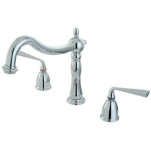Kingston Brass KS1341ZL Silver Sage Roman Badewannenarmatur, poliertes Chrom