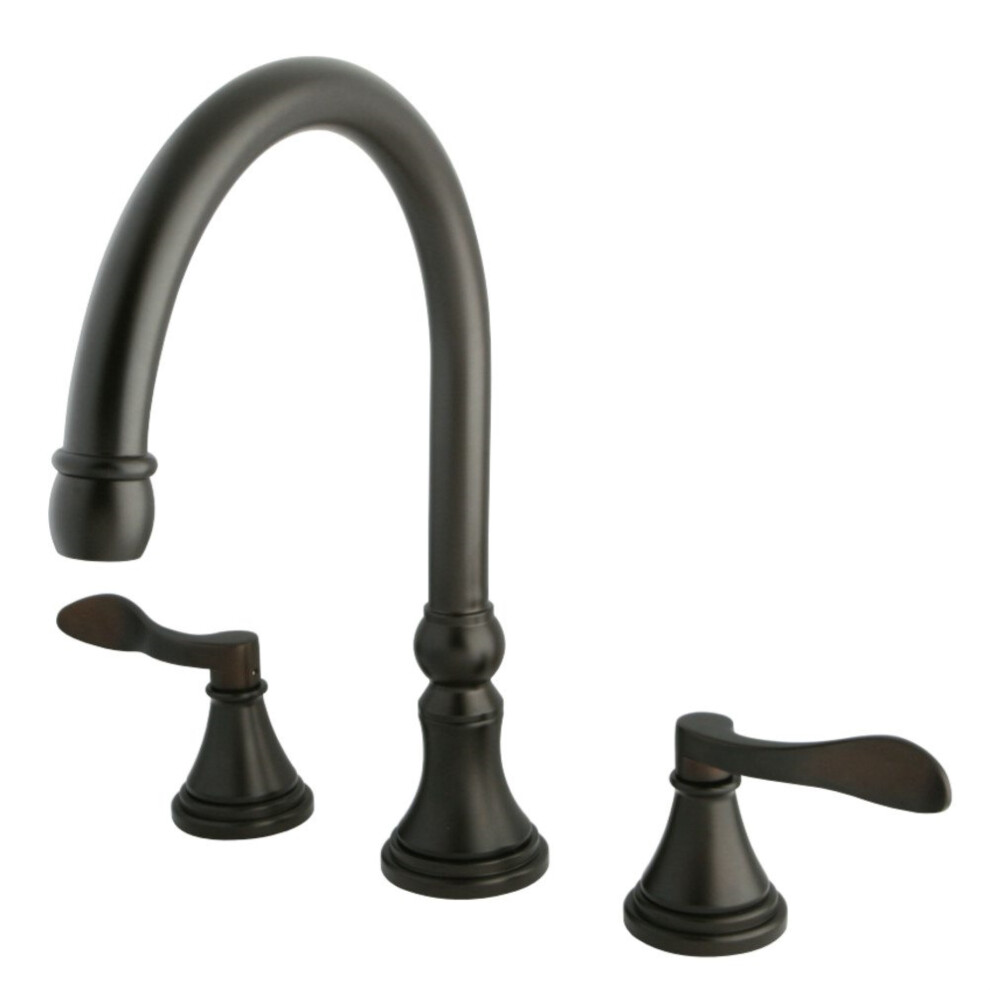 Kingston Brass KS2345DFL NuFrench Roman Tub Faucet  Oil Rubbed Bronze