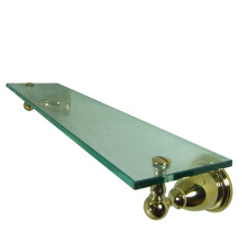 Kingston Brass BA1759PB Heritage Cosmetic Glass Shelf Polished Brass
