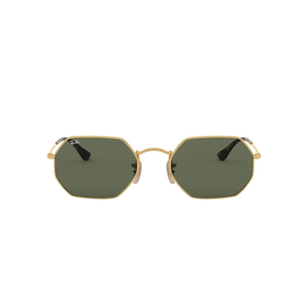 Ray-Ban RB3556N Octagonal Flat Lens Sunglasses  goldg-15 green  53 mm