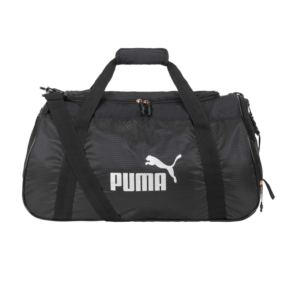 PUMA womens Evercat No. 1 Logo Duffel Bags  Black/Silver  One-Size US